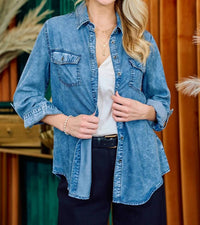 Doe And Rae - Chambray Button Down Shirt