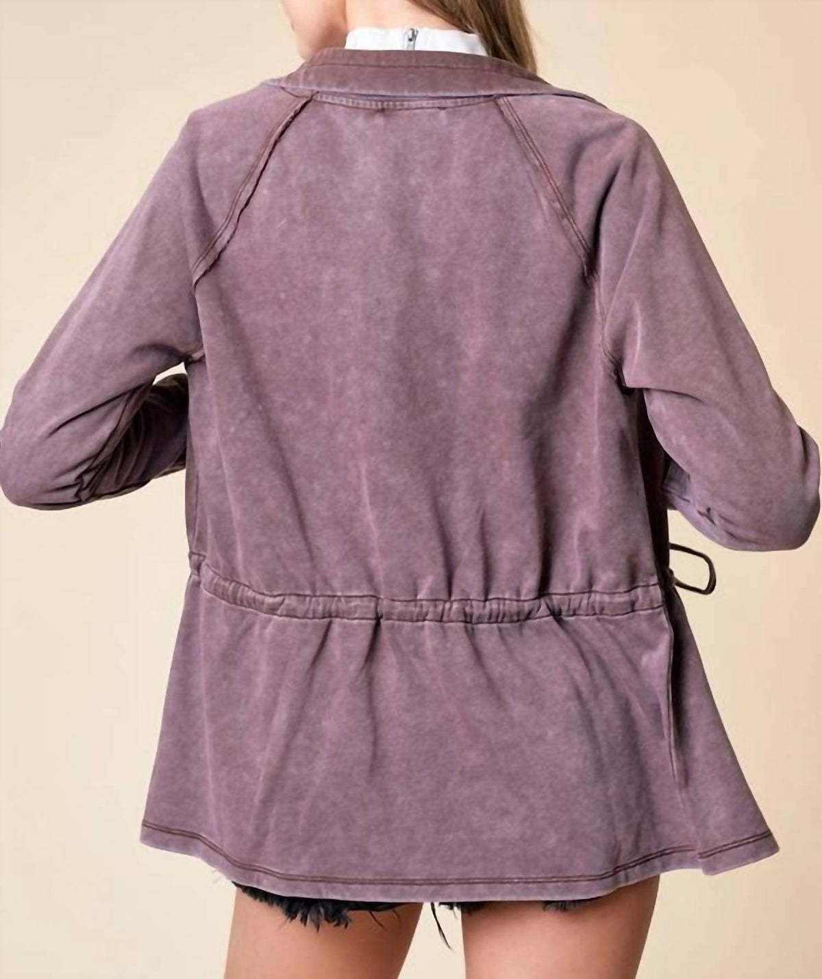 Doe And Rae - Zip Up Front Knit Jacket