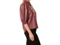 Dolce Cabo - Faux Leather Elastic Cuff Top