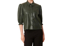 Dolce Cabo - Faux Leather Elastic Cuff Top