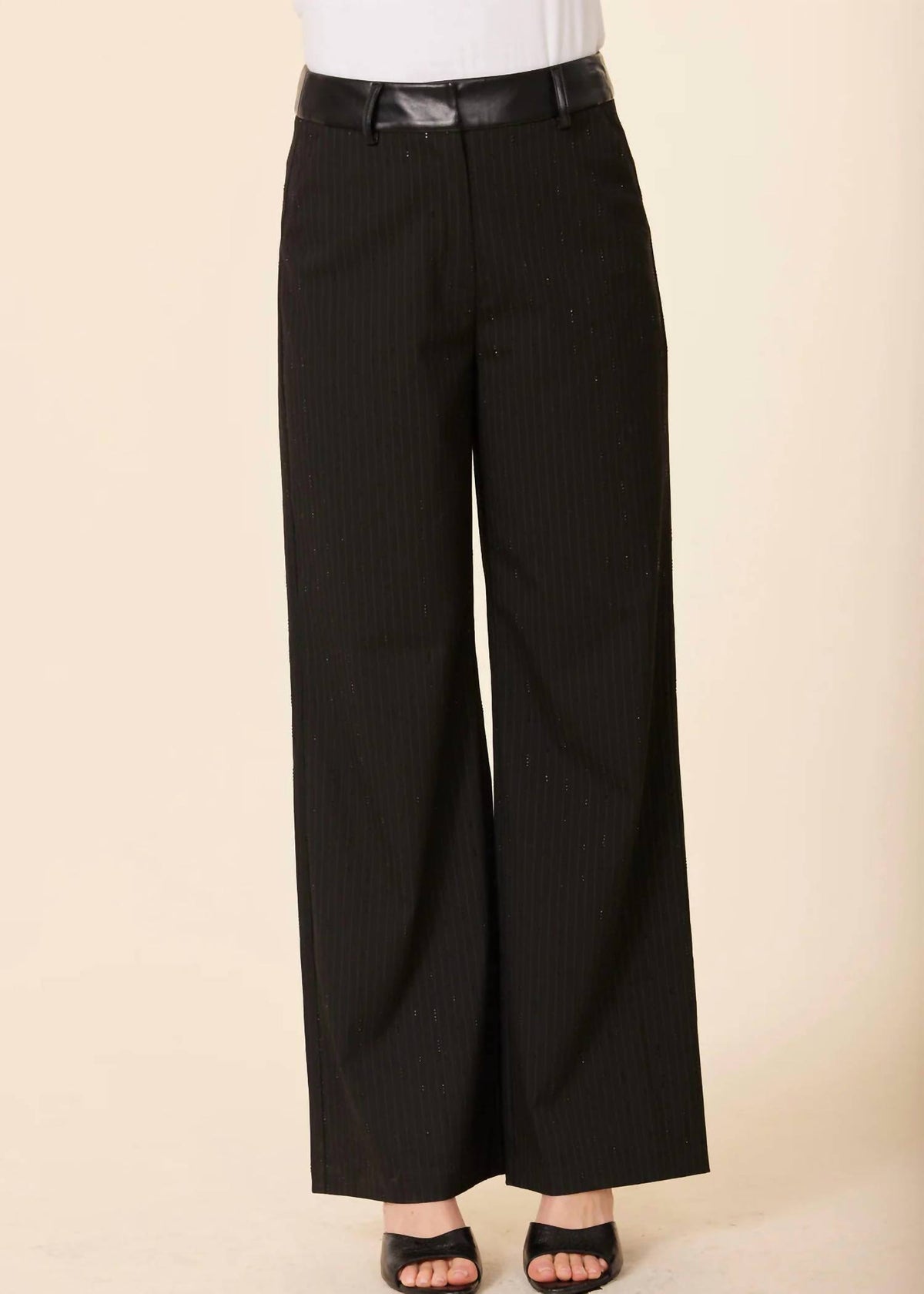 Dolce Cabo - Pinstripe Sparkle Pants