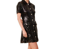 Dolce Cabo - Sequin Rhinestone Button Dress