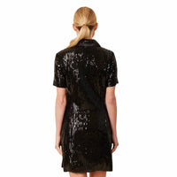Dolce Cabo - Sequin Rhinestone Button Dress