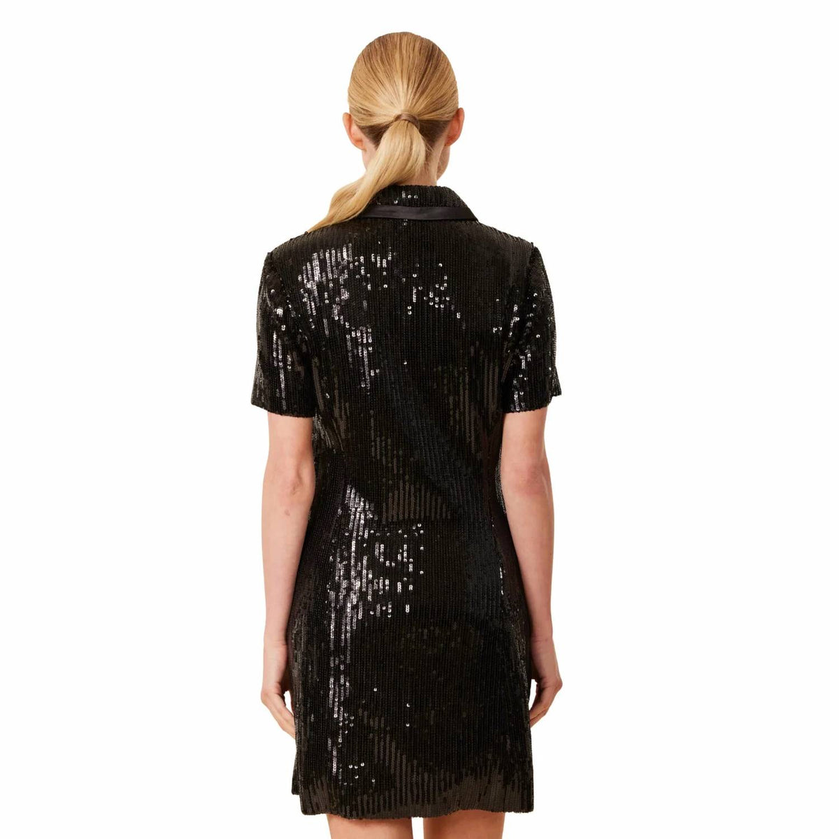 Dolce Cabo - Sequin Rhinestone Button Dress