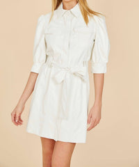 Dolce Cabo - Vegan Leather Belted Dress - clothing - collection:Graddresses(Auto) - dresses
