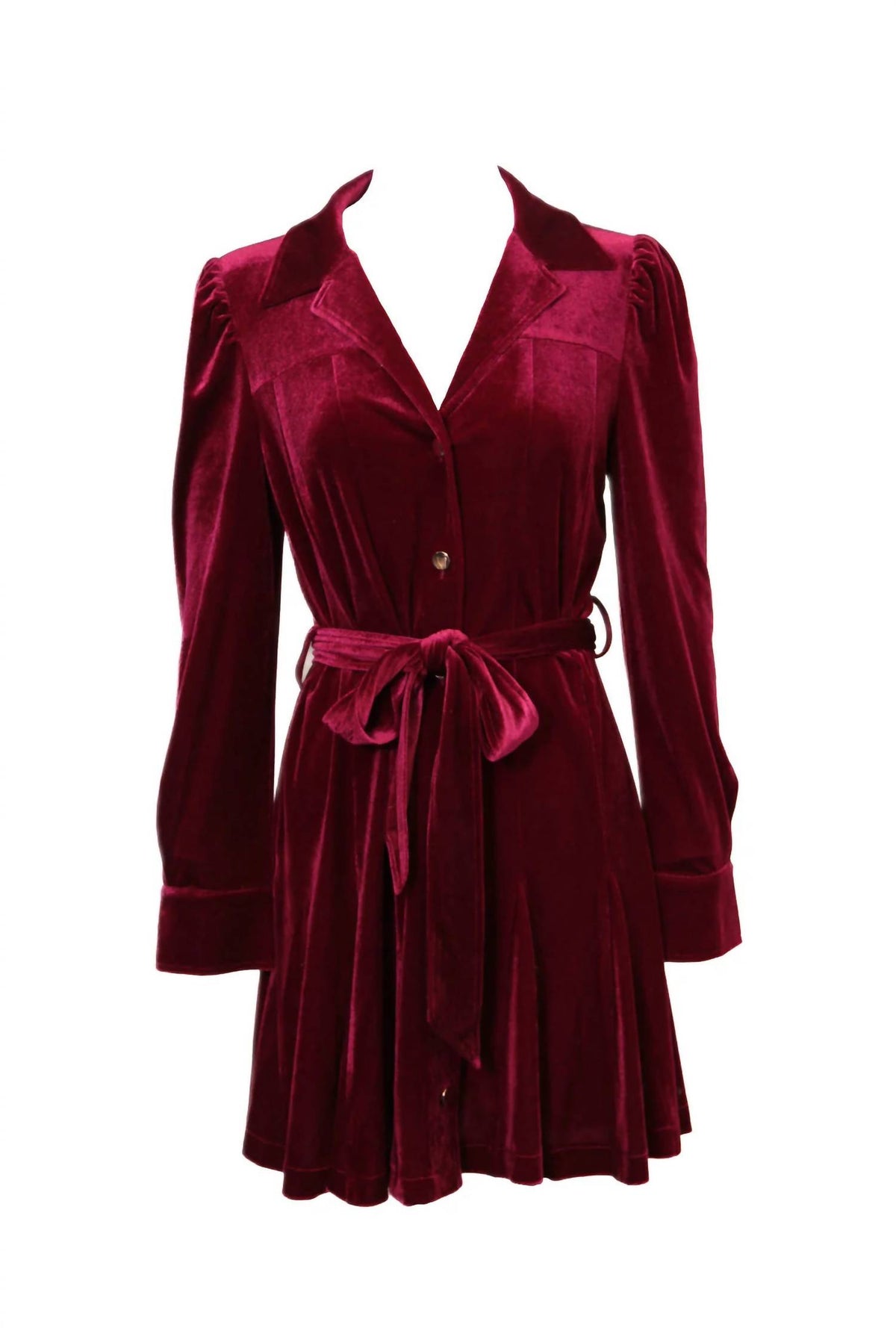 Dolce Cabo - VELVET BELTED DRESS