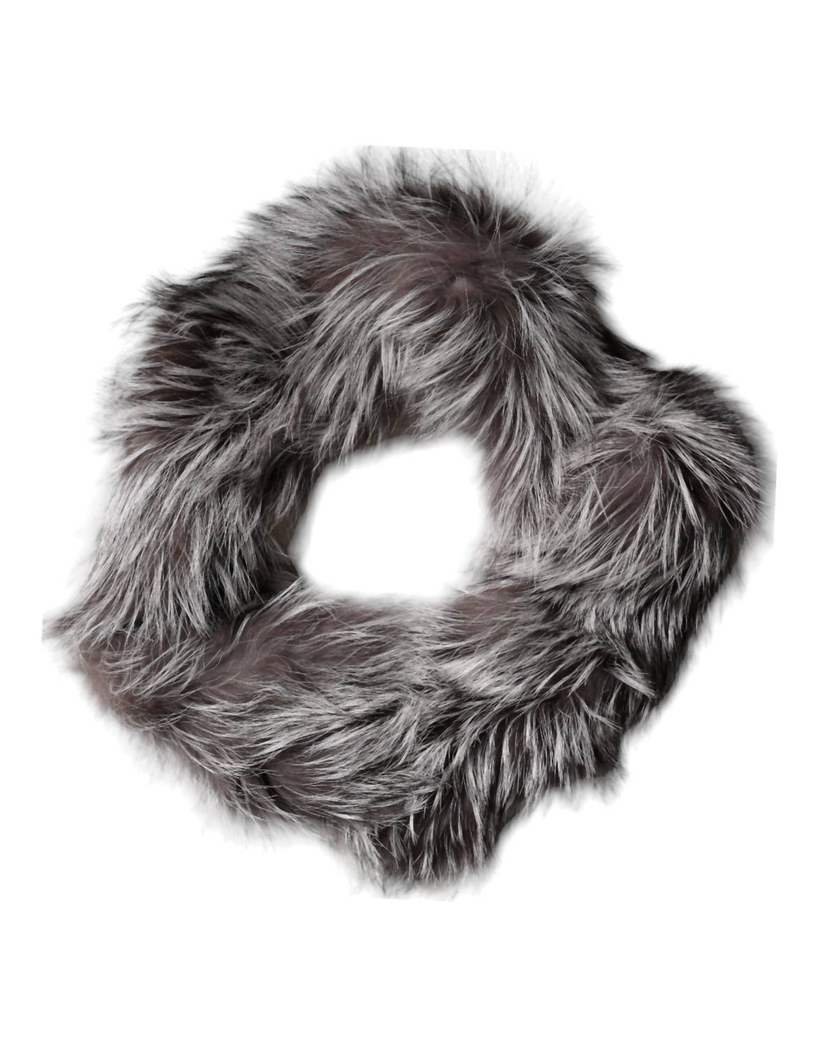 Dolce & Gabbana - Fox Fur Neck Wrap Warmer Winter Scarf - accessories - faux - fur - grey