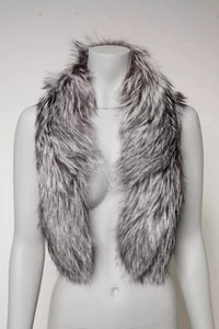 Dolce & Gabbana - Fox Fur Neck Wrap Warmer Winter Scarf - accessories - faux - fur - grey