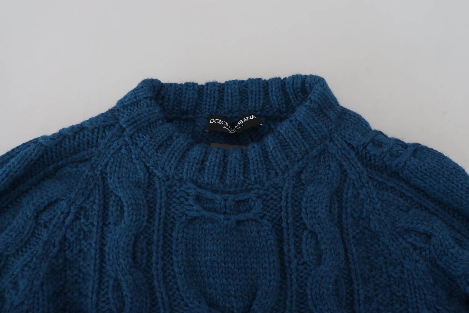 Dolce & Gabbana - Men's Elegant Crewneck Sweater - blue - clothing - crewneck