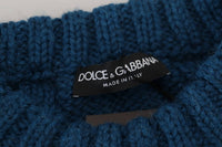 Dolce & Gabbana - Men's Elegant Crewneck Sweater - blue - clothing - crewneck