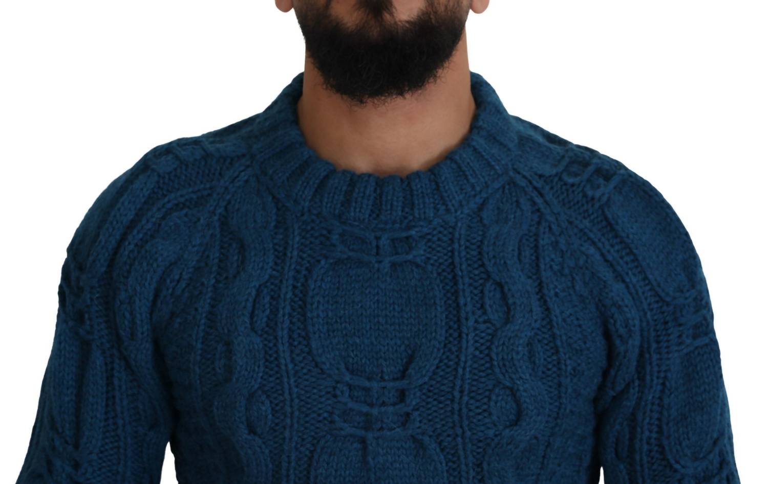 Dolce & Gabbana - Men's Elegant Crewneck Sweater - blue - clothing - crewneck