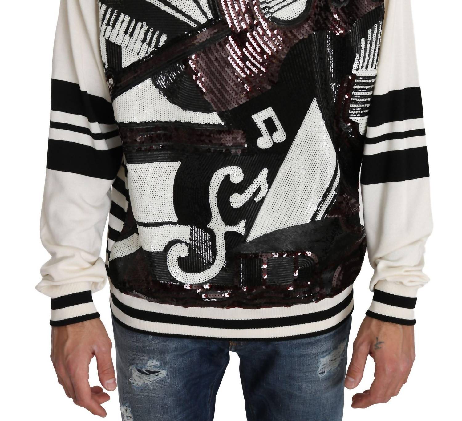 Dolce & Gabbana - Men's New York Jazz Sequined Silk Sweater - cardigan - clothing - men