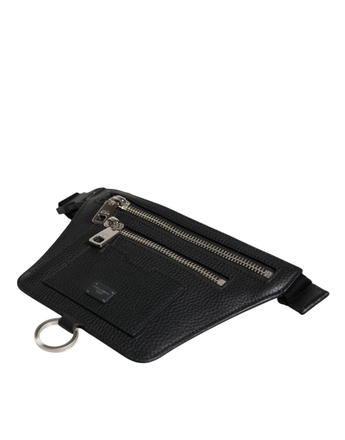 Dolce & Gabbana - Men's Plaque Belt Waist Fanny Bag - bags - belt - bags - black