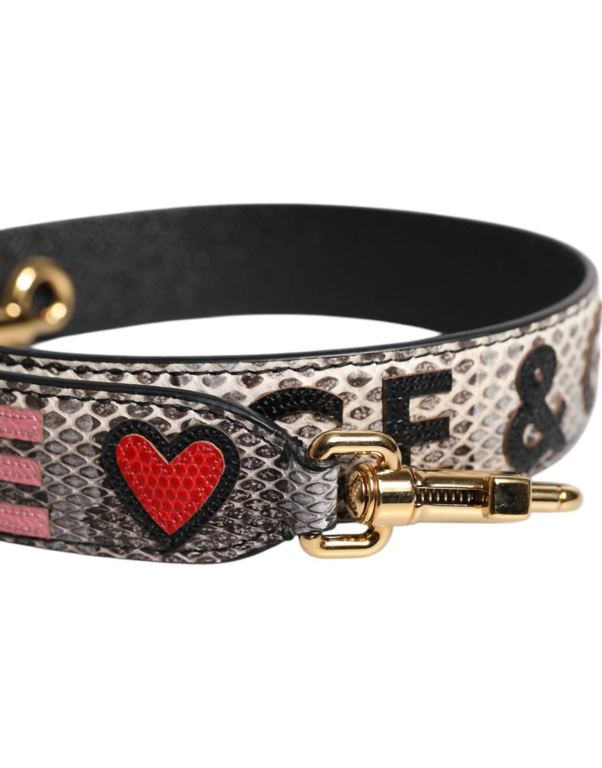 Dolce & Gabbana - Women's Amore Patch Bag Shoulder Strap - black - women - 