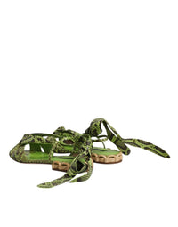 Dolce & Gabbana - Women's Ankle Wrap Sandals Shoes - green - sandals - shoes