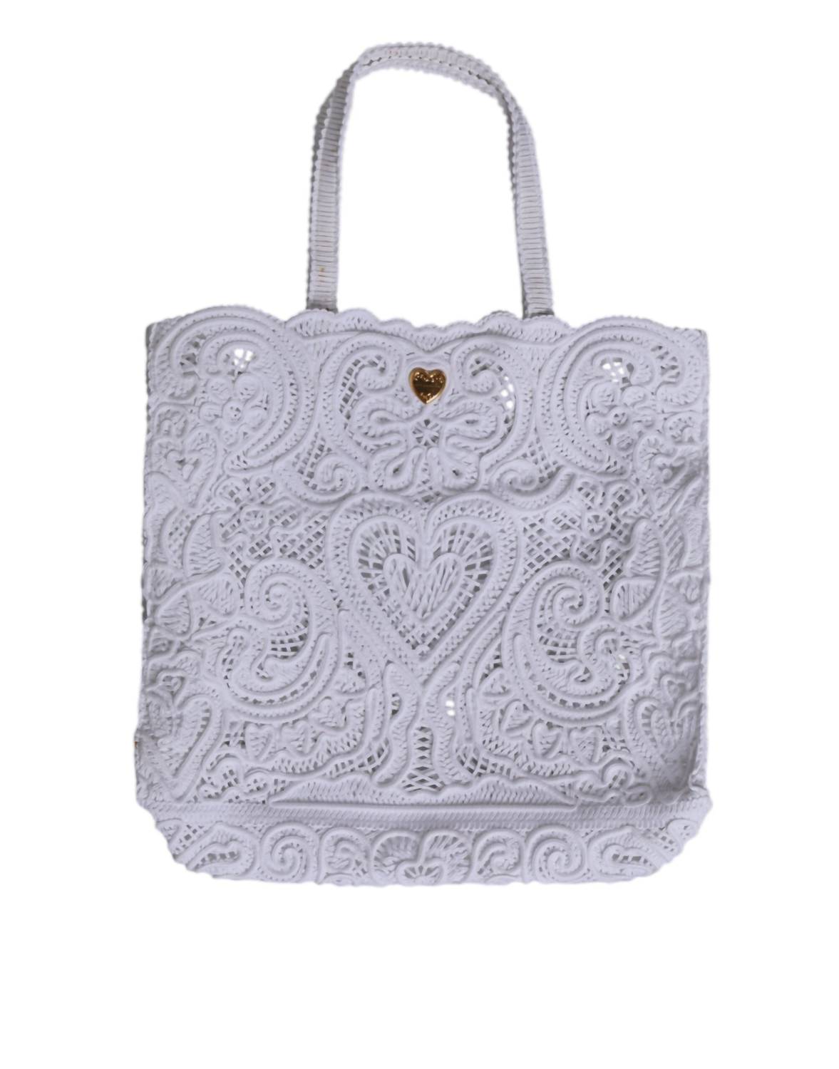 Dolce & Gabbana - Women's Cordonetto Lace Beatrice Tote Shopping Bag - bags - cotton - blend - handbags