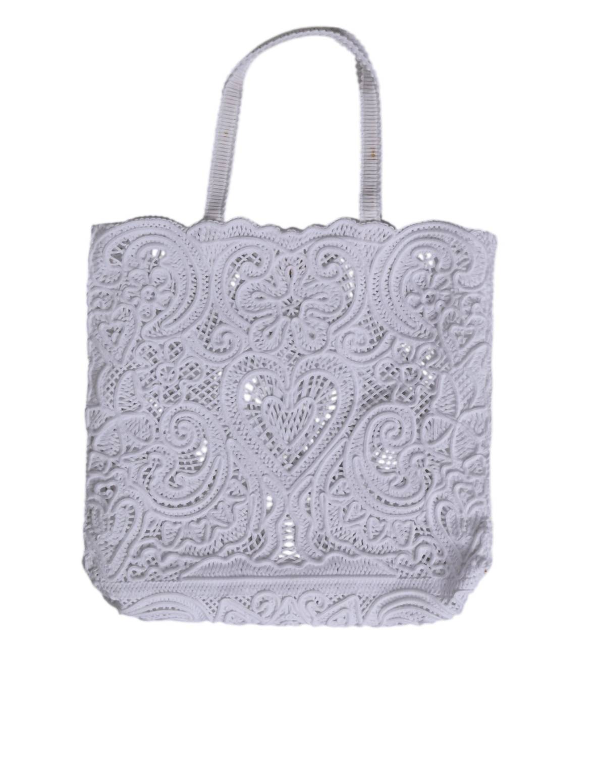 Dolce & Gabbana - Women's Cordonetto Lace Beatrice Tote Shopping Bag - bags - cotton - blend - handbags