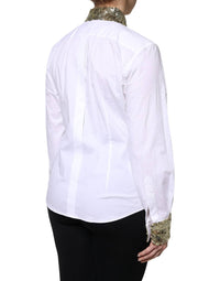 Dolce & Gabbana - Women's Cotton Long Sleeves Sequin Shirt Top - button - down - shirts - clothing - cotton - blend