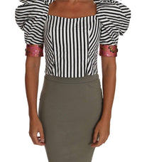 Dolce & Gabbana - Women's Cropped Corset Top - blouses - clothing - cotton - blend