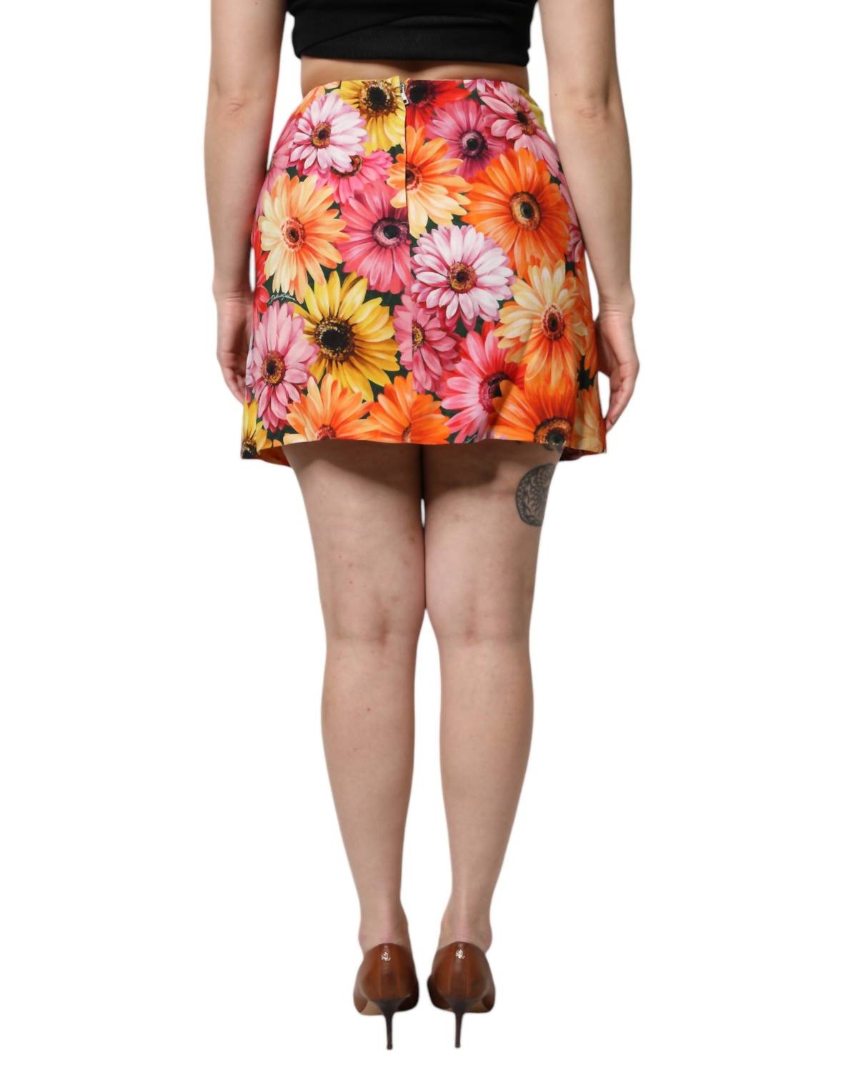 Dolce & Gabbana - Women's Floral High Waist Mini Skirt - clothing - floral - mini