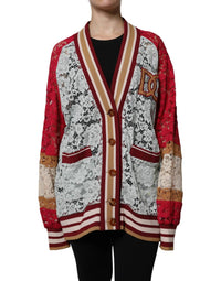Dolce & Gabbana - Women's Floral Lace Cardigan Sweater - cardigans - clothing - cotton - blend