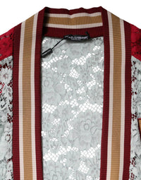 Dolce & Gabbana - Women's Floral Lace Cardigan Sweater - cardigans - clothing - cotton - blend