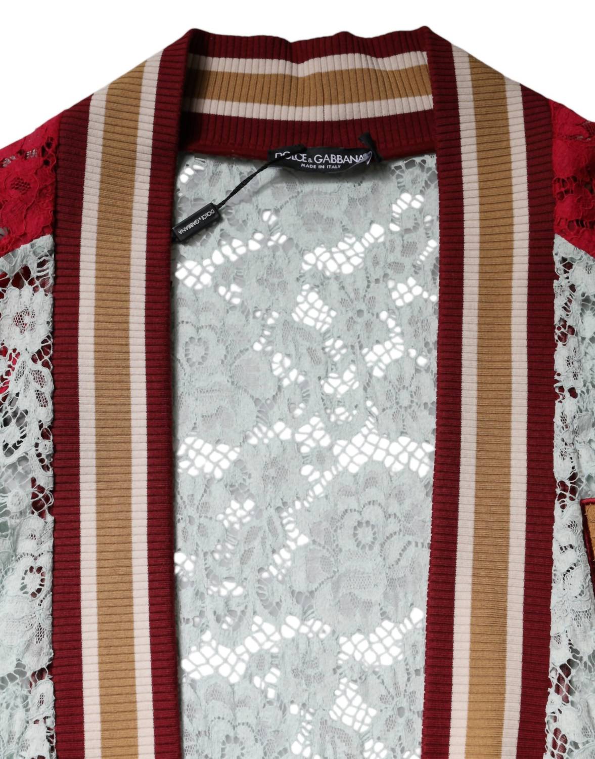 Dolce & Gabbana - Women's Floral Lace Cardigan Sweater - cardigans - clothing - cotton - blend