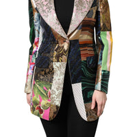Dolce & Gabbana - Women's Floral Patchwork Jacquard Jacket - brown - clothing - floral