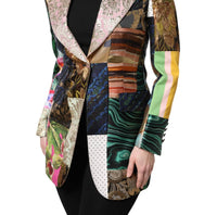 Dolce & Gabbana - Women's Floral Patchwork Jacquard Jacket - brown - clothing - floral