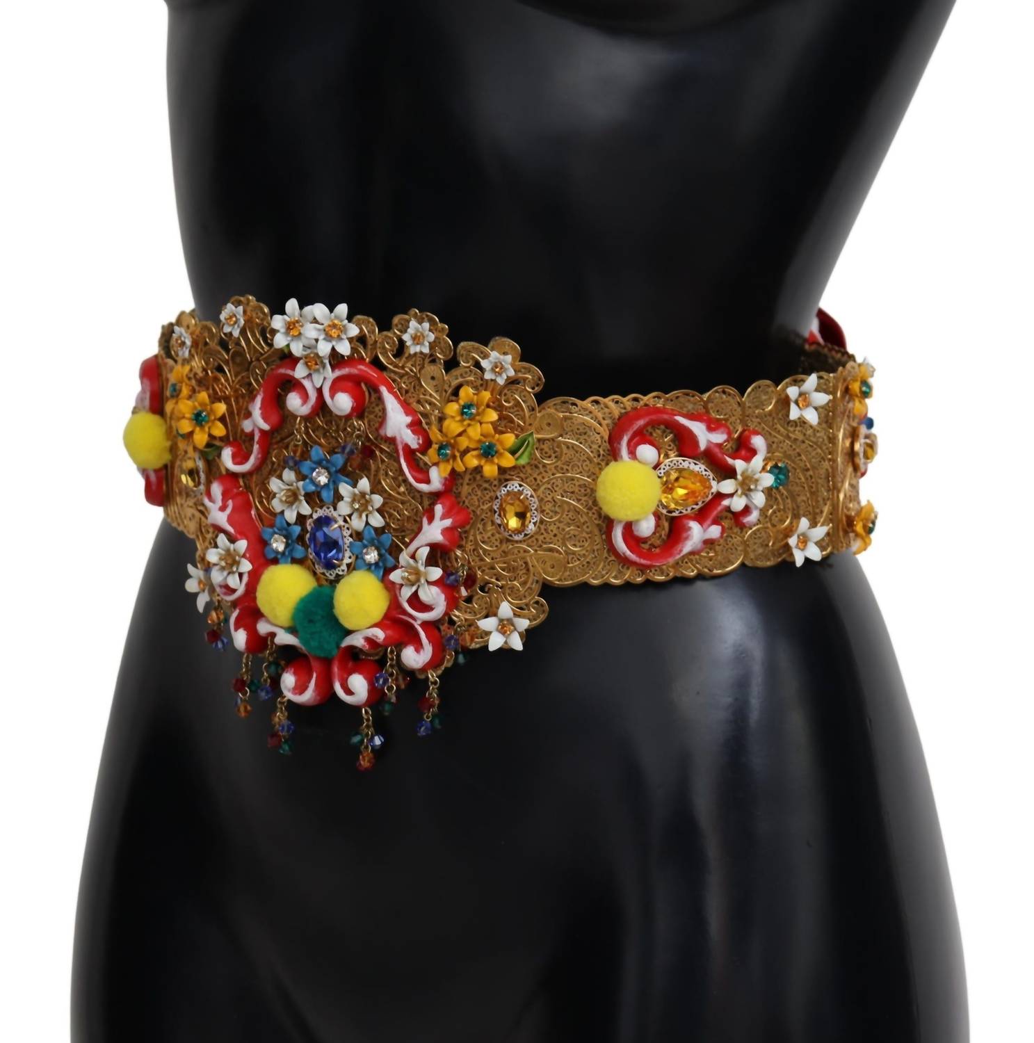 Dolce & Gabbana - Women's Gold - tone Floral Crystal Waist Belt - accessories - belts - gold