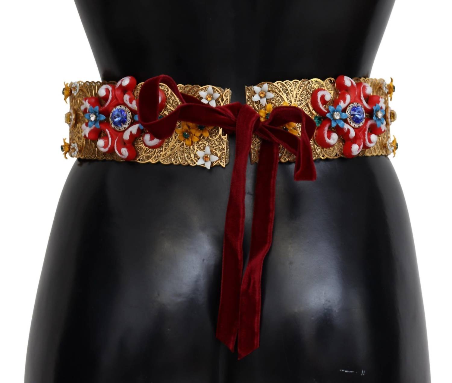 Dolce & Gabbana - Women's Gold - tone Floral Crystal Waist Belt - accessories - belts - gold