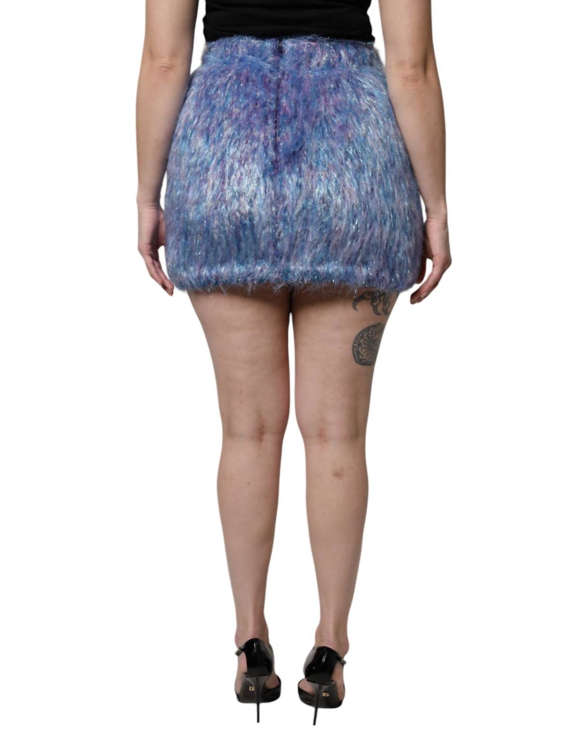 Dolce & Gabbana - Women's High Waist Mini Skirt - blue - clothing - mini