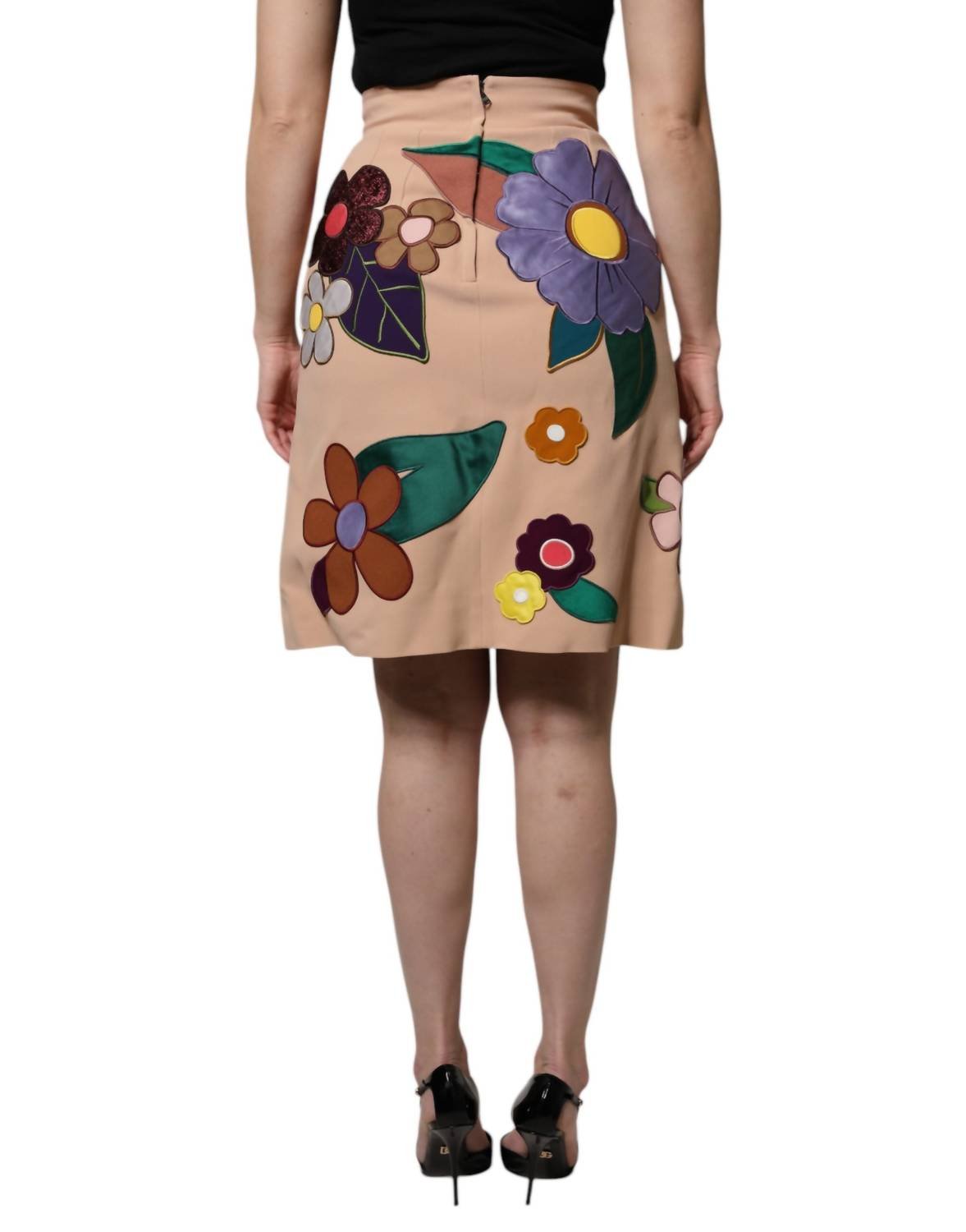 Dolce & Gabbana - Women's High Waist Pencil Cut Skirt - beige - clothing - floral