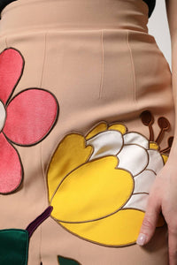 Dolce & Gabbana - Women's High Waist Pencil Cut Skirt - beige - clothing - floral