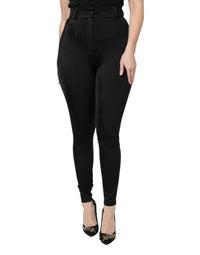 Dolce & Gabbana - Women's High Waist Slim Fit Pants - black - clothing - jeans