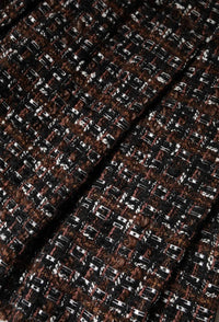 Dolce & Gabbana - Women's High Waist Tartan Tweed Mini Skirt - acrylic - black - clothing