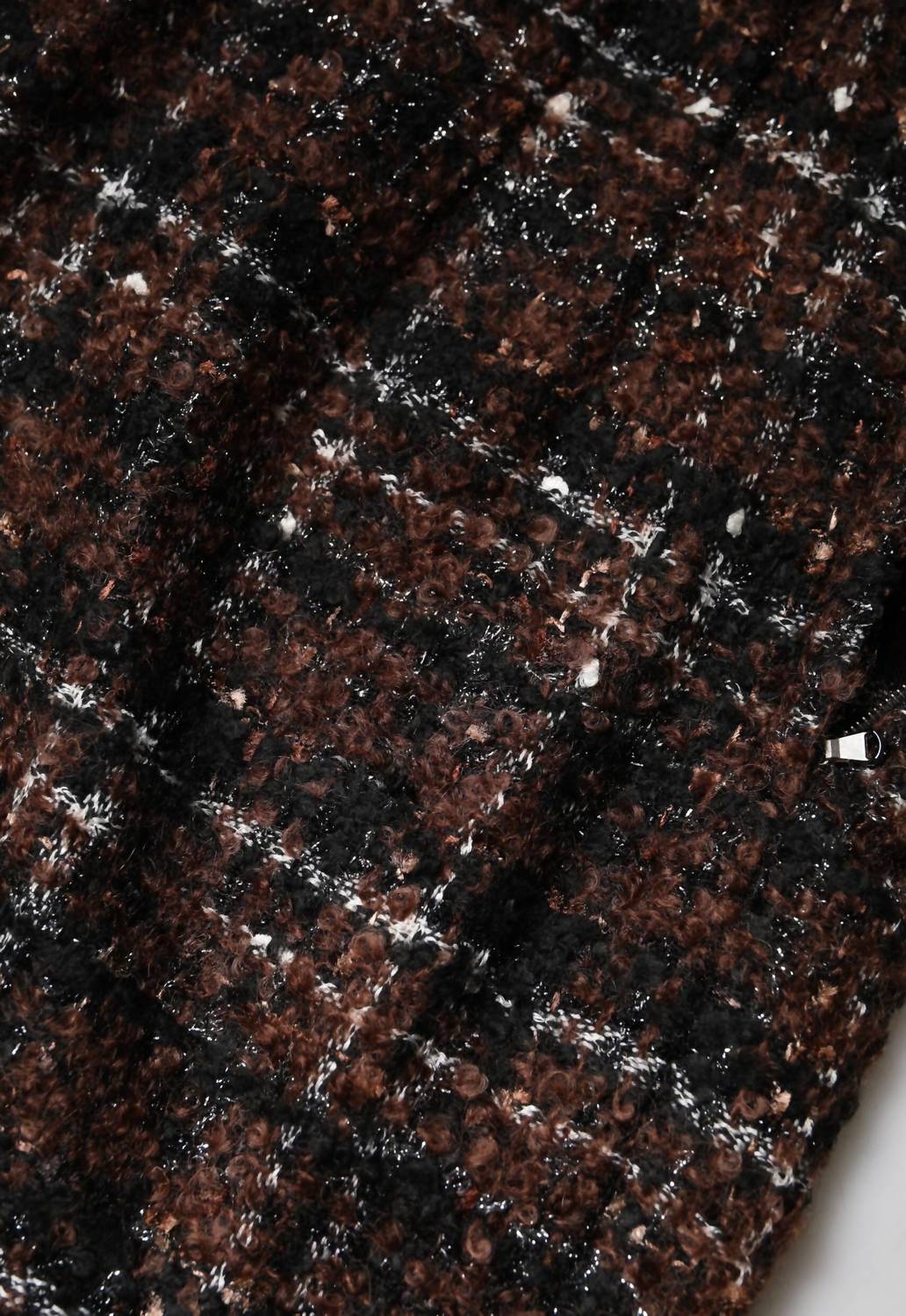 Dolce & Gabbana - Women's High Waist Tartan Tweed Pencil Cut Skirt - brown - clothing - mini