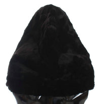 Dolce & Gabbana - Women's Hooded Scarf Wrap - accessories - black - fur