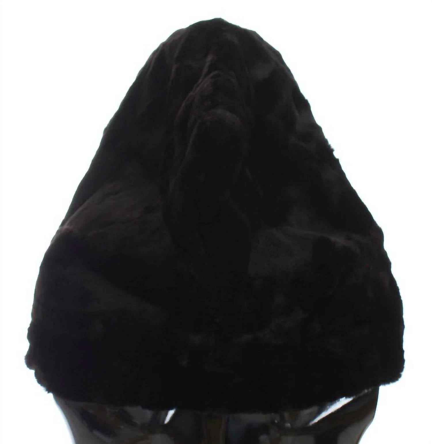 Dolce & Gabbana - Women's Hooded Scarf Wrap - accessories - black - fur