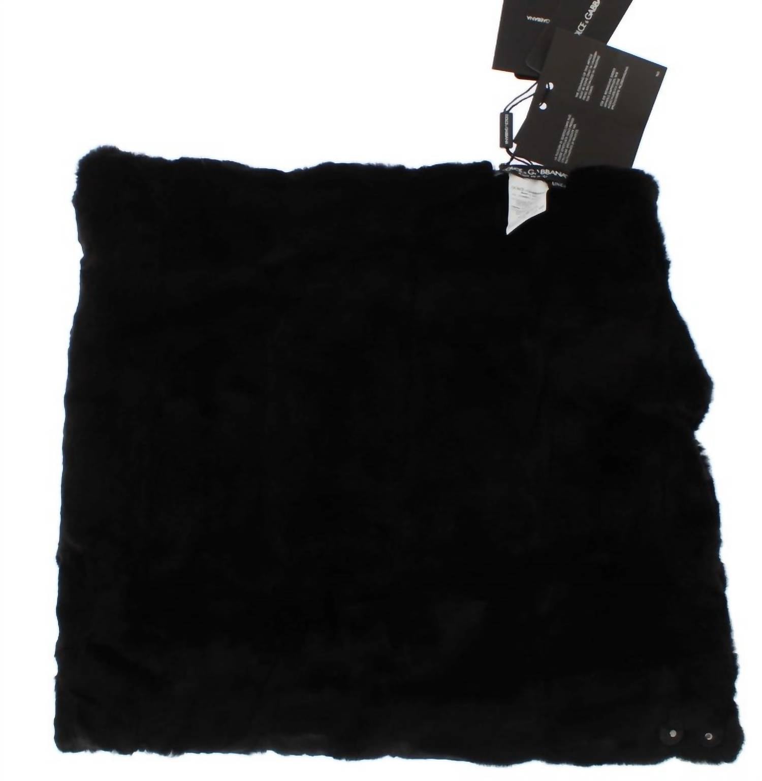 Dolce & Gabbana - Women's Hooded Scarf Wrap - accessories - black - fur