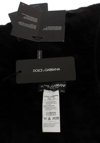 Dolce & Gabbana - Women's Hooded Scarf Wrap - accessories - black - fur