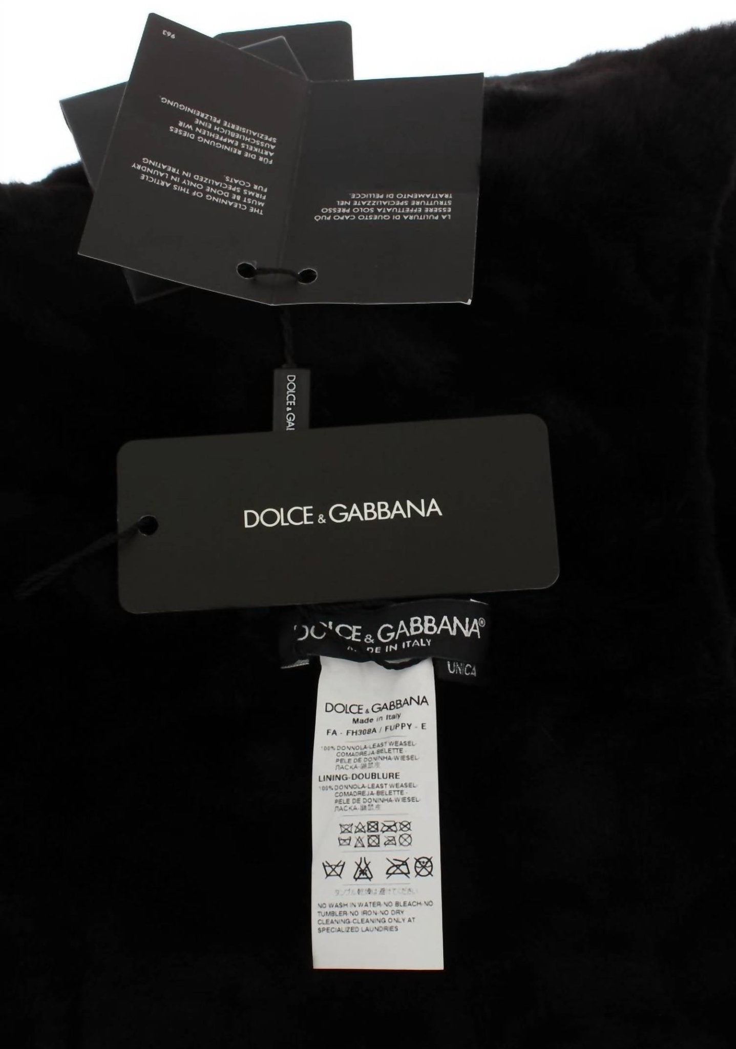 Dolce & Gabbana - Women's Hooded Scarf Wrap - accessories - black - fur