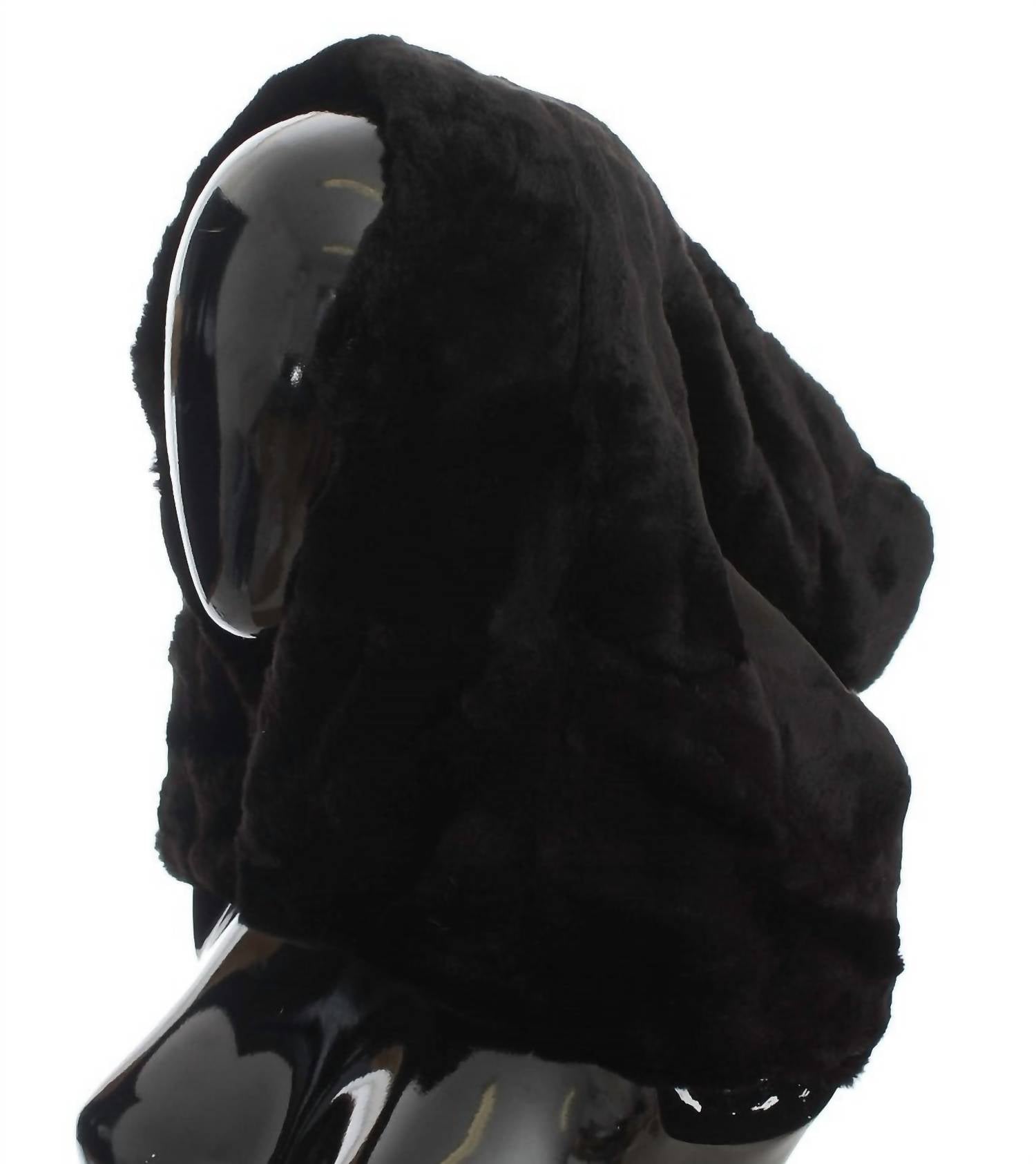 Dolce & Gabbana - Women's Hooded Scarf Wrap - accessories - black - fur
