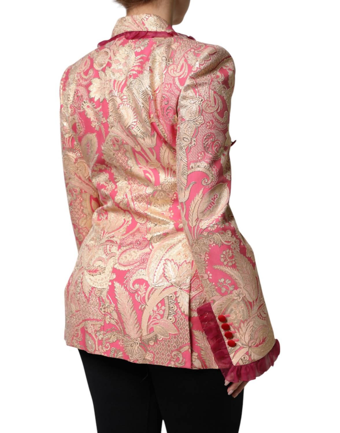 Dolce & Gabbana - Women's Jacquard Nylon Coat Blazer Jacket - blazers - clothing - jackets