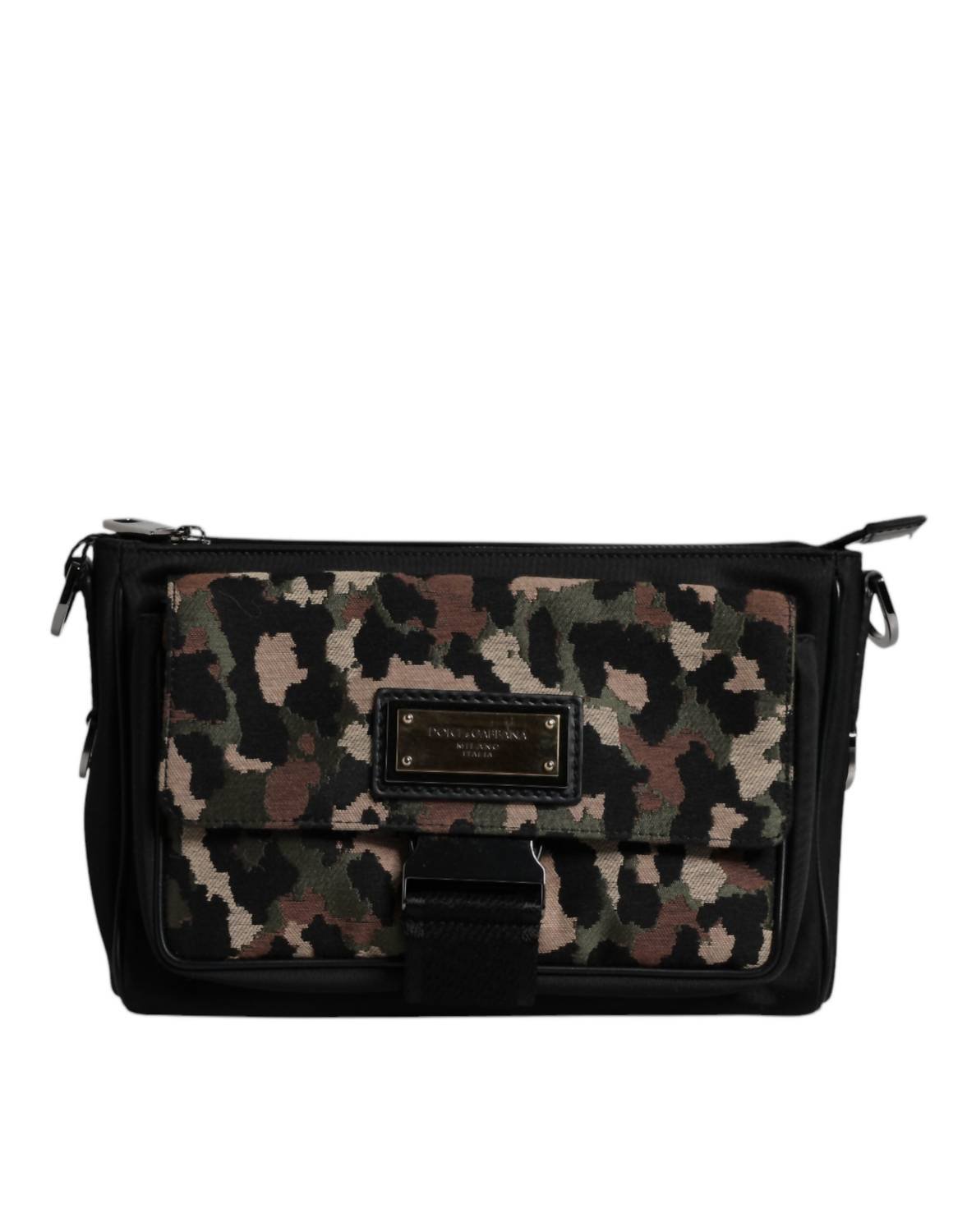 Dolce & Gabbana - Women's Leopard Jacquard Crossbody Bag - bags - brown - cotton - blend