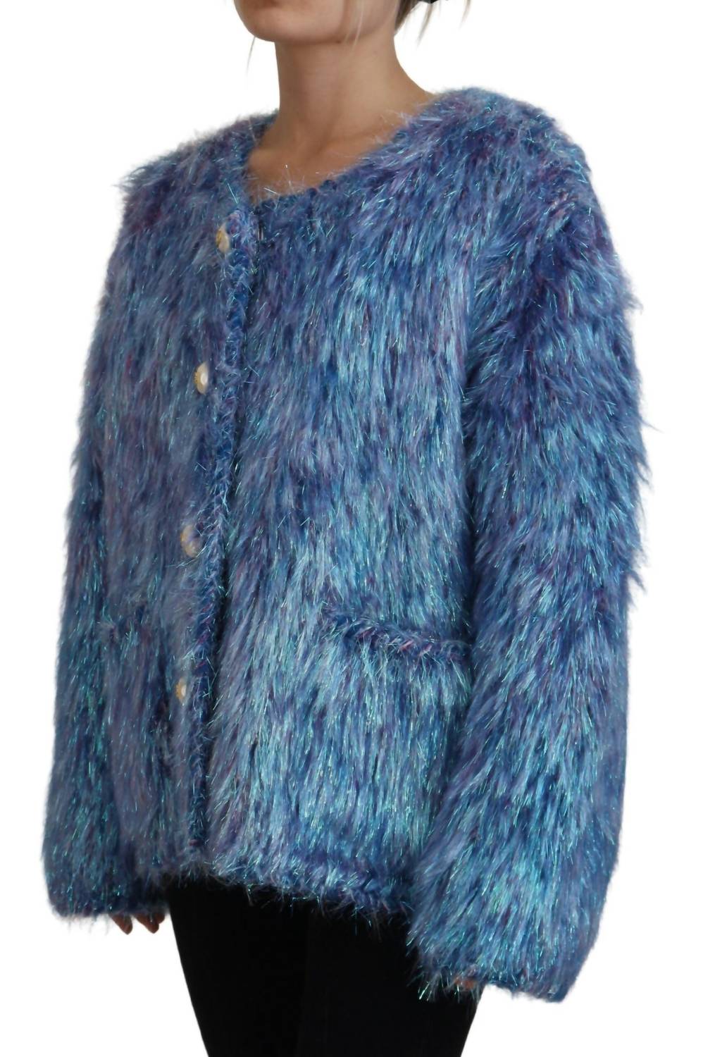 Dolce & Gabbana - Women's Long Sleeve Jacket - blue - clothing - jackets