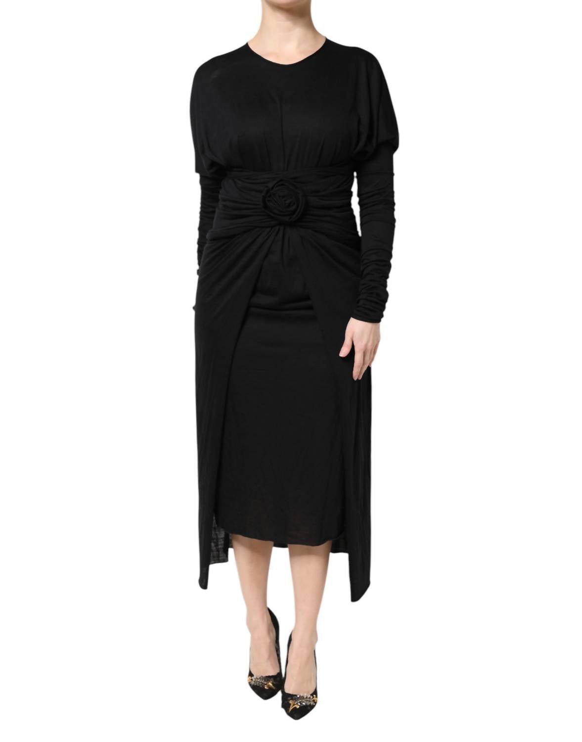 Dolce & Gabbana - Women's Midi Dress - black - clothing - dresses