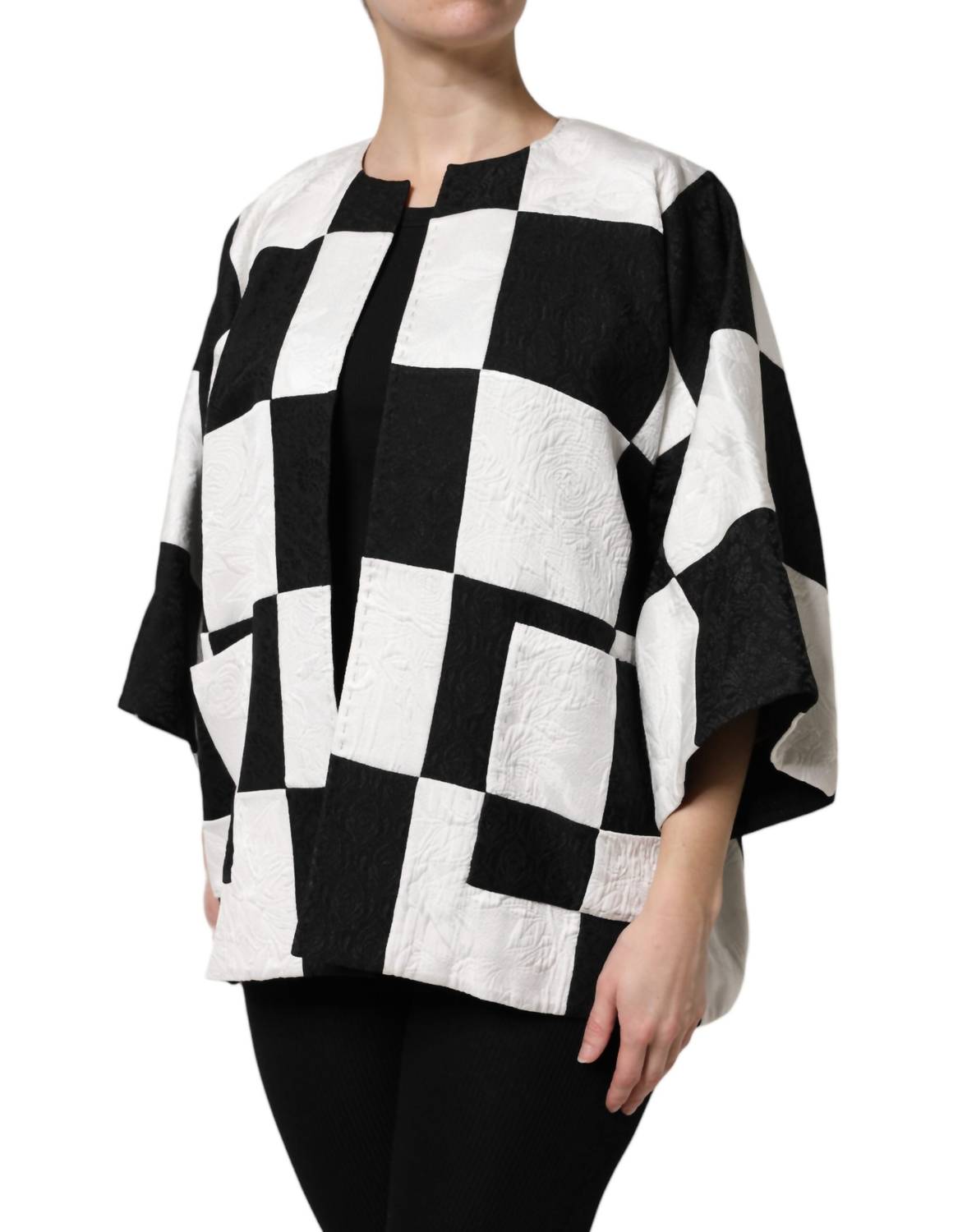 Dolce & Gabbana - Women's Patchwork Jacquard Blazer Jacket - blazers - clothing - jackets