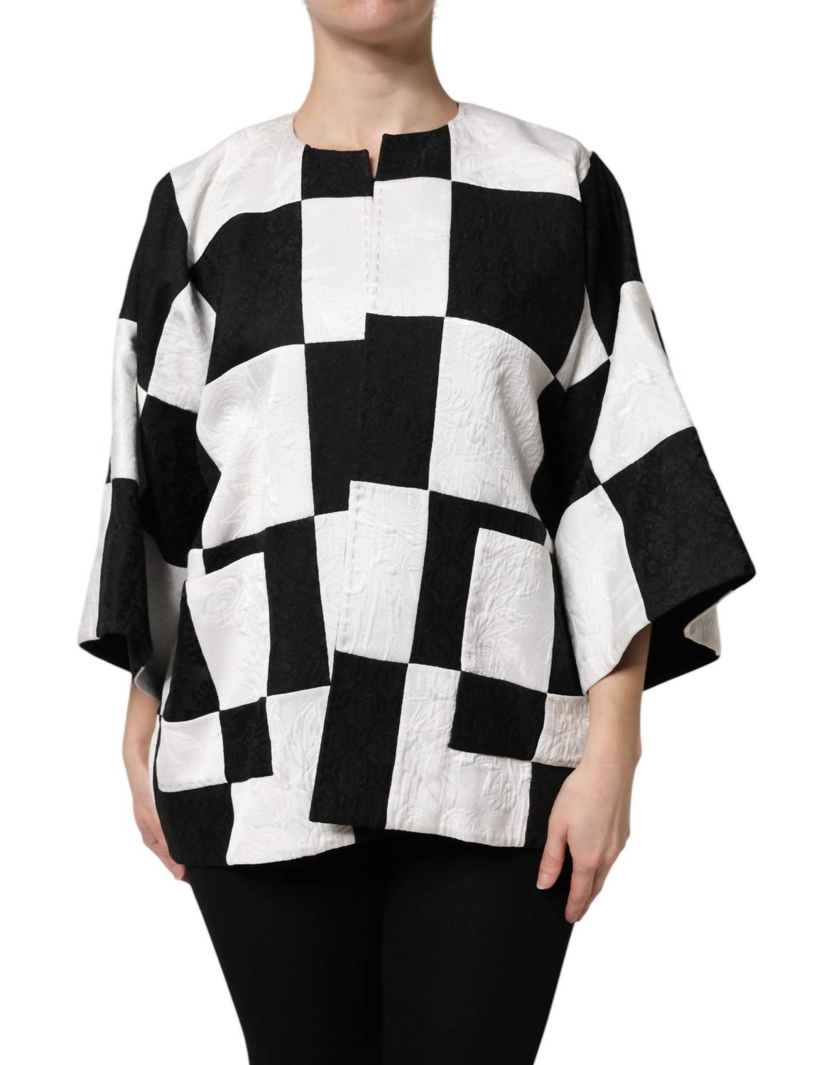 Dolce & Gabbana - Women's Patchwork Jacquard Blazer Jacket - blazers - clothing - jackets