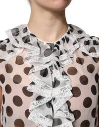 Dolce & Gabbana - Women's Polka Dot Cotton Sleeveless Top - blouses - clothing - polka - dot